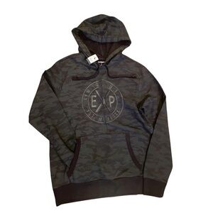 Express Men’s Black Camo Pullover Hoodie Size M